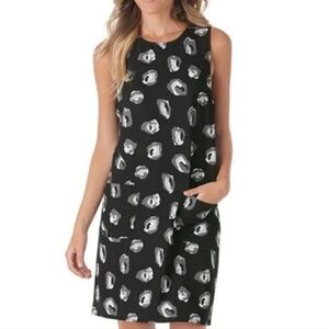 Mud Pie Shift Dress Black Small Sleeveless Poly Spandex